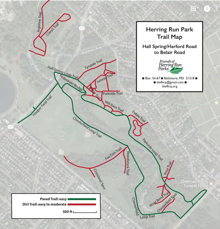 Herring Run Park Trail Map